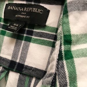 Flannel print button up top